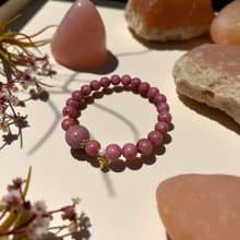 愛的底氣手鍊 薔薇石 自我療癒 愛情能量款 聖誕禮物 交換禮物