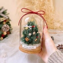 【聖誕樹玻璃盅】飄雪款 l 聖誕樹 聖誕節 聖誕禮物 日本永生雪松