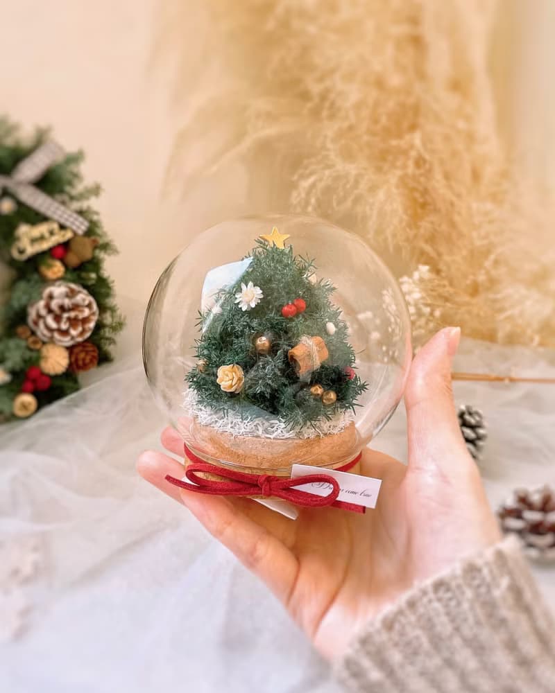 【聖誕樹玻璃盅】飄雪款 l 聖誕樹 聖誕節 聖誕禮物 日本永生雪松