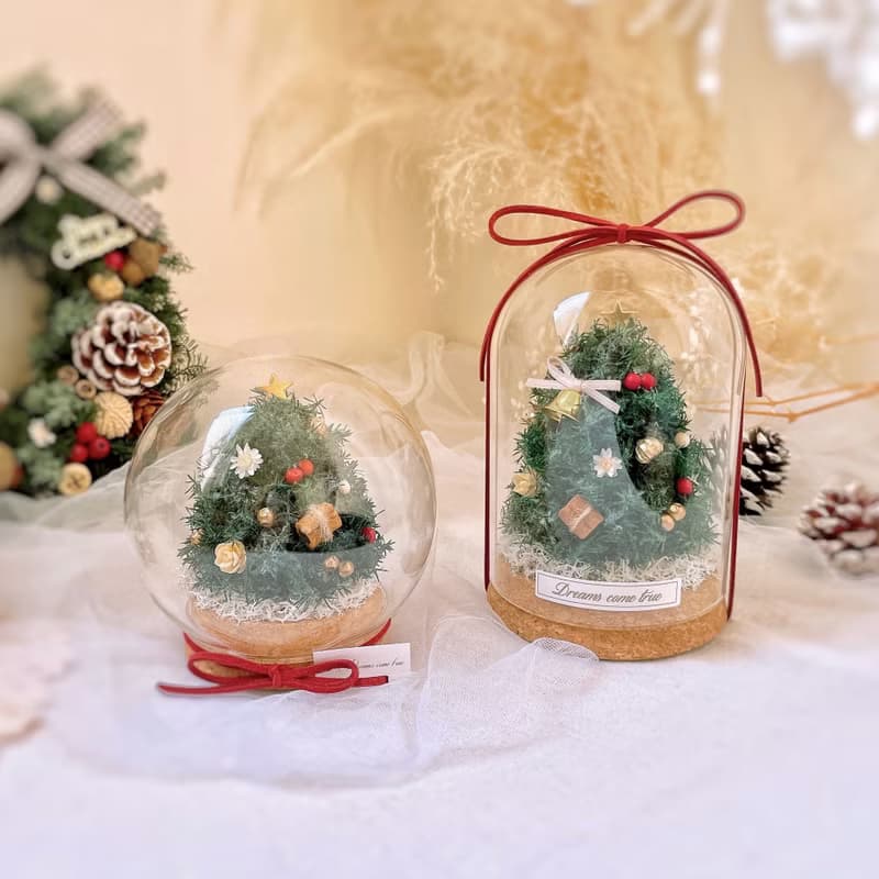 【聖誕樹玻璃盅】飄雪款 l 聖誕樹 聖誕節 聖誕禮物 日本永生雪松