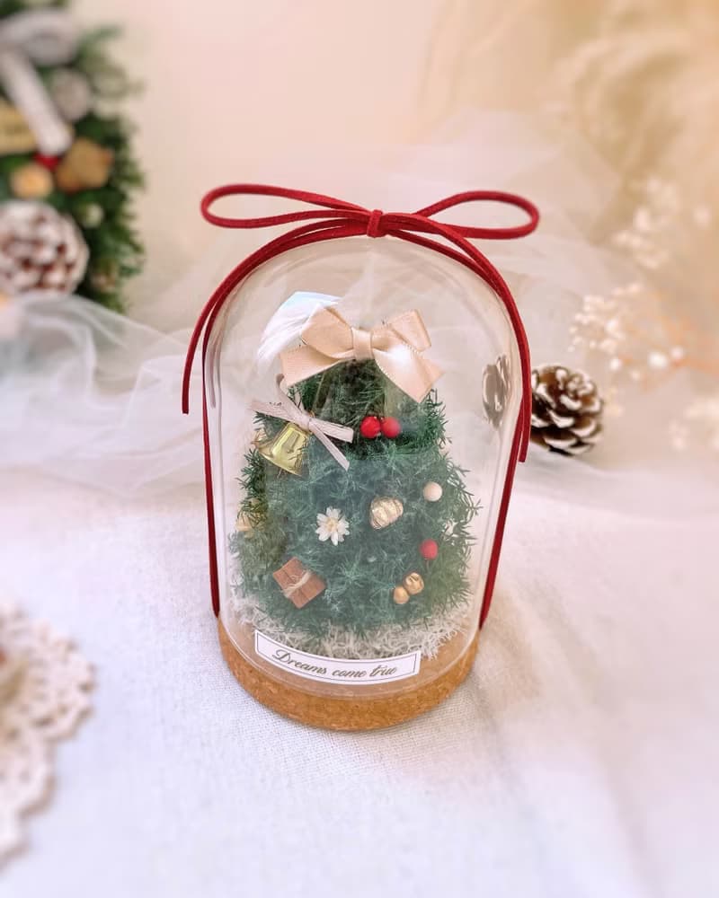 【聖誕樹玻璃盅】飄雪款 l 聖誕樹 聖誕節 聖誕禮物 日本永生雪松