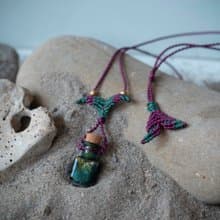 Sirene potion necklace, mermaid amulet, spell bottle necklace
