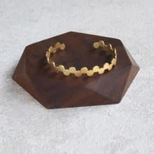 黃銅波浪復古感手環