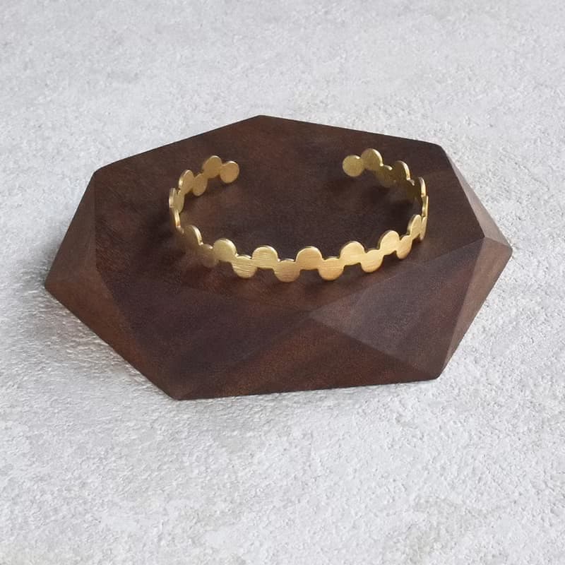 黃銅波浪復古感手環