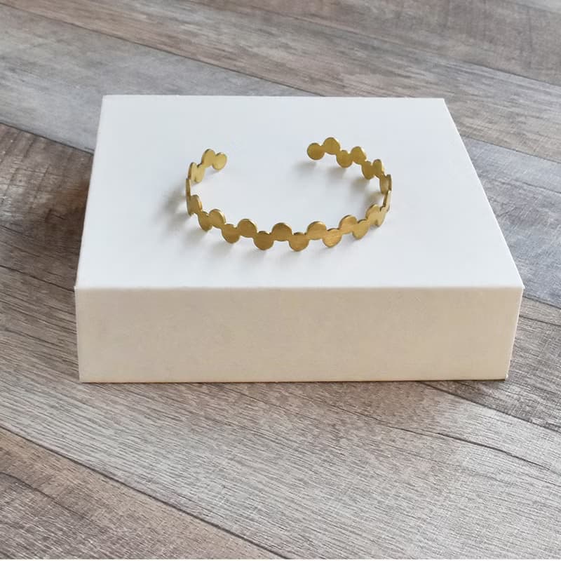 黃銅波浪復古感手環