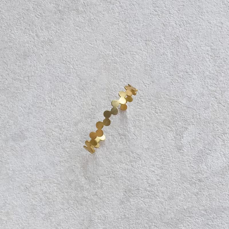 黃銅波浪復古感手環