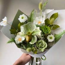 拖鞋蘭永生花束。情人節/仙履蘭/生日紀念日禮物/升遷教師節花禮