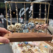 獨家貨品 小花球耳環 白色/粉紅色 2選1