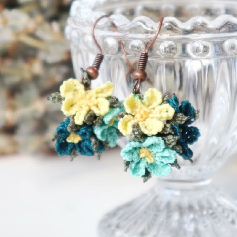 PREMIUMレースのピアス【ブーケ】アーリーサマー