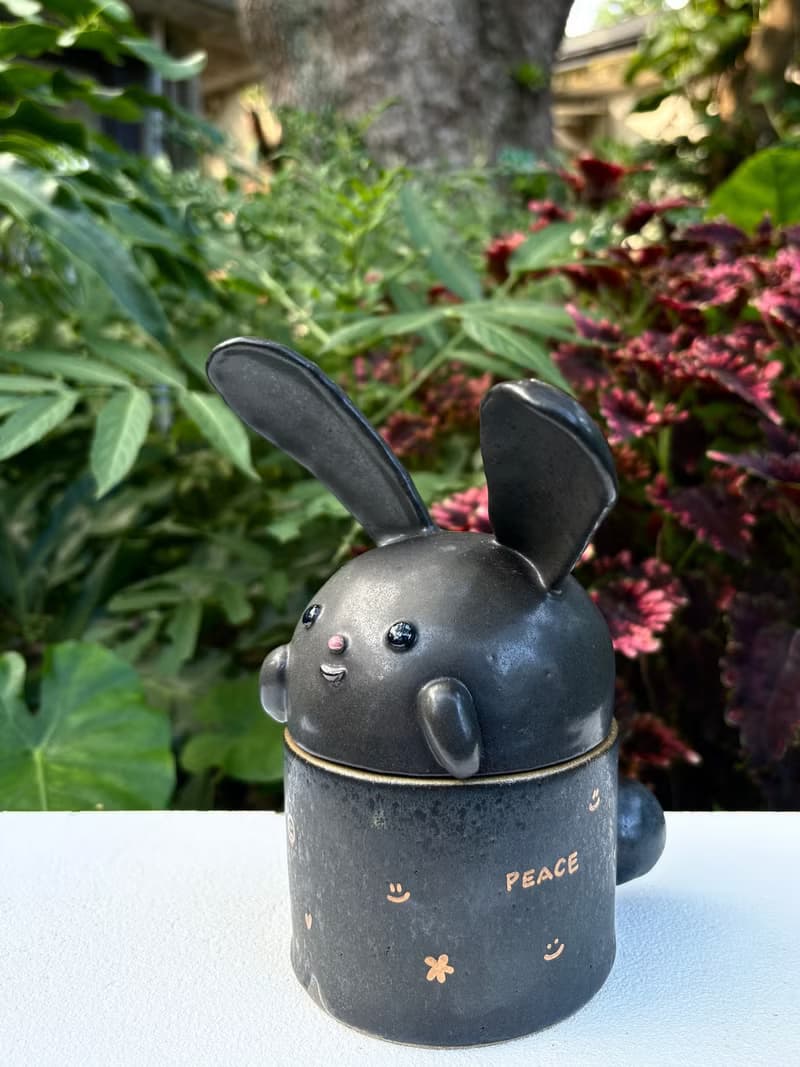 Blacky Bunny 陶罐 蠟燭罐