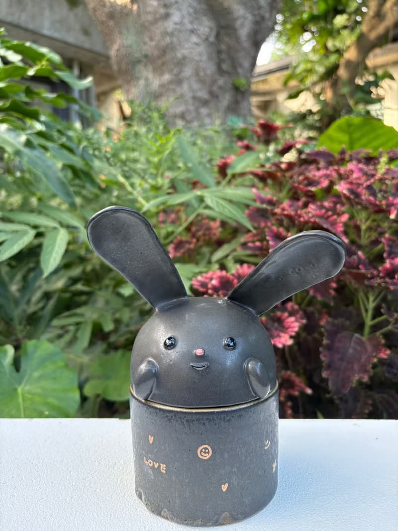 Blacky Bunny 陶罐 蠟燭罐