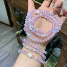 拉絲貓眼小狐仙 仙氣飄飄 精品天然紫鋰灰多圈手鏈貓眼紫鋰輝夏日