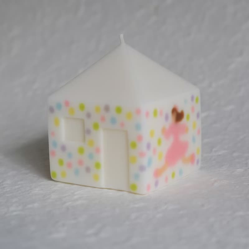 小房子 手作香氛蠟燭 混合花香 驗光主題彩點跳躍