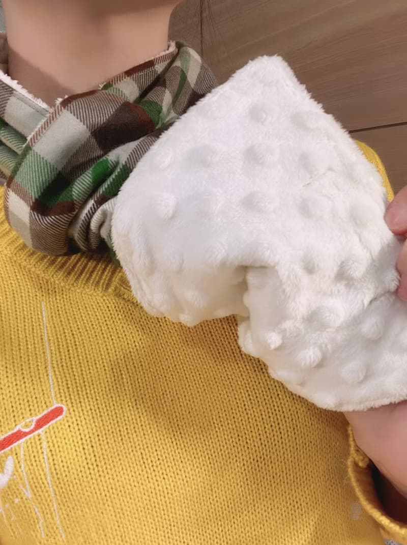 典雅格紋短圍巾/綠色