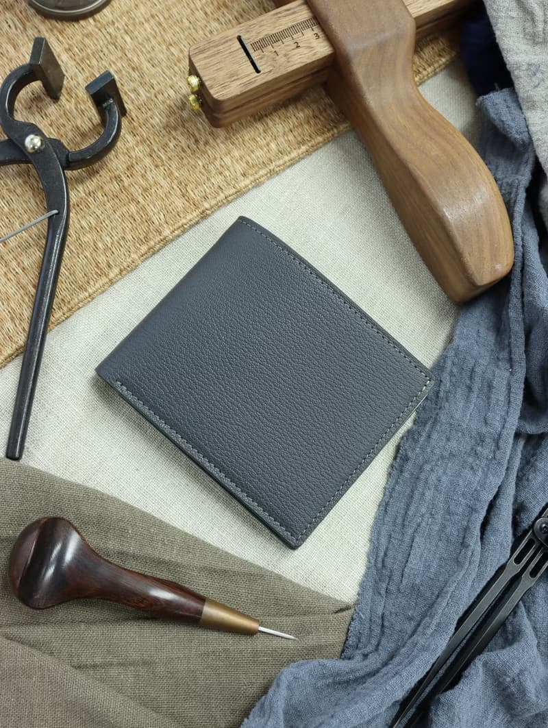 法國山羊皮2024新款薄身短銀包 短夾 錢包 錢夾 皮夾