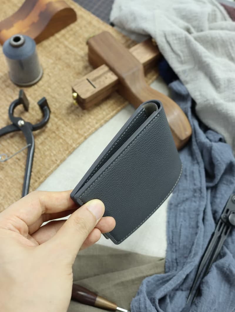 法國山羊皮2024新款薄身短銀包 短夾 錢包 錢夾 皮夾