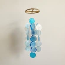 DIY-KIT | Danish Mansion_Blue Circle |Capiz Shell Wind Chime Mobile | #0-335
