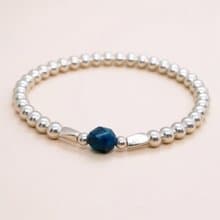 純銀 S925 銀珠 藍虎眼石手鍊2