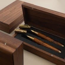 實木鋼筆鋼珠筆 | 磁吸古典款・對筆禮盒・可雷射雕刻