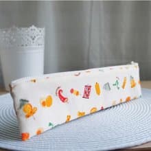 Lovely【日本布】黑輪串燒餐具袋、筆袋、米底、23-24公分筷子&C