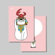 原創明信片/招財貓_蟹將軍/原創插畫/貓咪/文創卡片