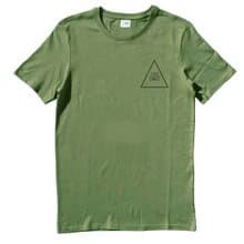 左胸 STAY SIMPLE Triangle 短袖T恤 軍綠色 保持簡單三角型 幾何