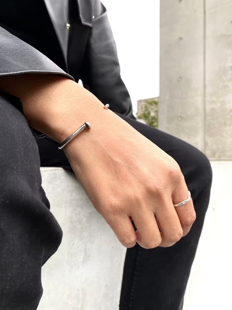MIH 金工首飾 | 釘子純銀手環 Nail silver bangle