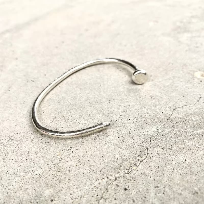 MIH 金工首飾 | 釘子純銀手環 Nail silver bangle