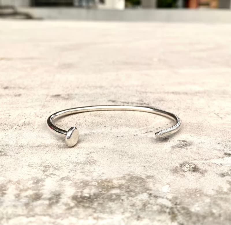 MIH 金工首飾 | 釘子純銀手環 Nail silver bangle