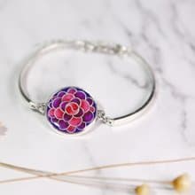 100%手工製景泰藍工藝金絲琺瑯飾物曼陀羅畫手鍊