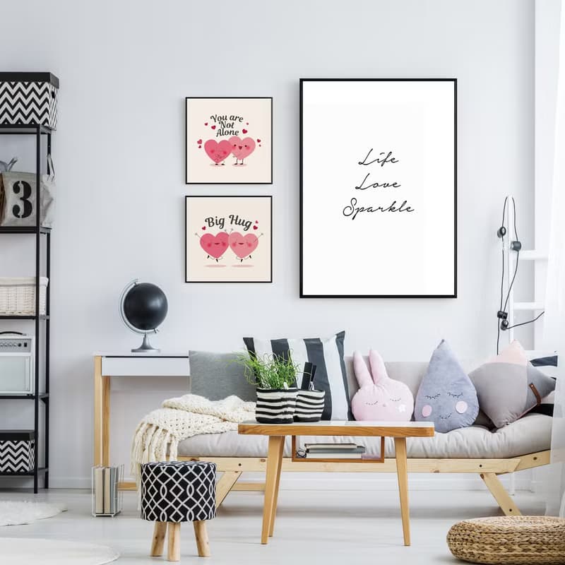 You are Not Alone - 情人節掛畫/情人節禮物/簡約可愛送禮佈置