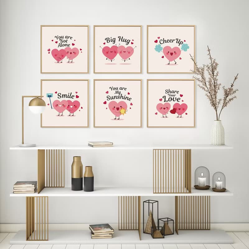 You are Not Alone - 情人節掛畫/情人節禮物/簡約可愛送禮佈置