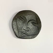 藝術家張燕鳳雕塑作品 - 苗栗南庄燕子陶 - 人臉陶板