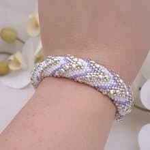 Crystal Bracelet For Women White Cuff Bangle 冰質銀灰極光 蒐藏頂級品 極光23手珠