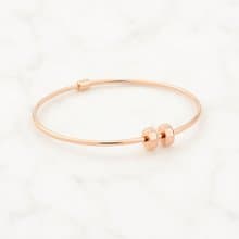 【輕盈質感】18K玫瑰金手鐲  | 優雅幾何  Oval設計