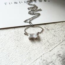 DoriAN 精緻閃耀立體方鑽925純銀項鍊 附純銀保證卡精美禮物包裝