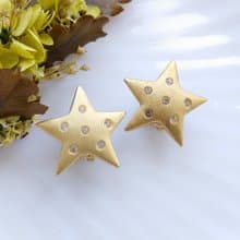 Vintage Jewelry 西洋古董飾品 啞光 精巧星星 針式耳環