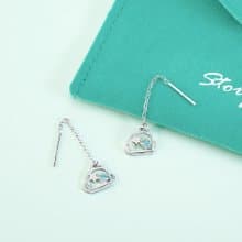 Hello Hangyodon系列-人魚漢頓線框晶鑽純銀耳環