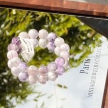 觀照洞見丨九紫離火運丨透體含草莓籽帶彩虹高品超七紫水晶手串