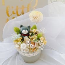 向陽喵喵 乾燥花 永生花 乾燥花盆 盆栽 佈置 療癒 情人節