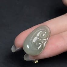 【願‧事事如意】冰綠翡翠如意項鍊 | 天然緬甸玉翡翠A貨 | 送禮