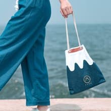 自家製富士山甚吉袋 - 深藍色 M Size  【 情人節 生日 】