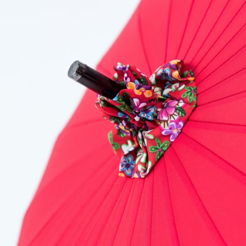 Prolla 復古圓面桐花直傘  特殊傘架 客家桐花 抗UV防風晴雨傘