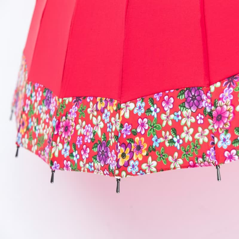 Prolla 復古圓面桐花直傘  特殊傘架 客家桐花 抗UV防風晴雨傘