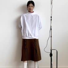 日系復古 套頭圓領 半高領螺紋寬鬆襯衫