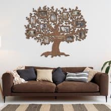 Genealogical tree wall decor Personalized housewarming gift Family photo gallery