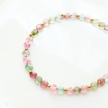 精靈能量 天然糖果碧璽 晶體乾淨 柔美多彩 能量手串 手鍊 禮物