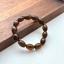 【強大心靈保護石】茶晶橢圓純珠手鏈 安定思緒 消除壓力護身符