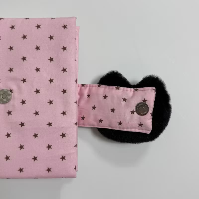 Black cat diary cover (A6 size) / book cover bookbinder New Year's present