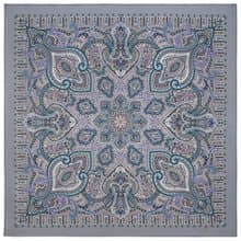Original Pavlovo Posad Russian Shawl 100% Wool Woolen Scarf 125x125 cm 2044-15 N
